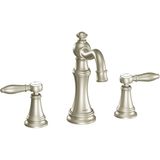 Karahanbey Moen TS42108BN Weymouth Two-Handle High Arc Banyo Musluk Trim Kiti Without Valve, Fırçalanmış Nikel