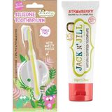 Karahanbey N Jill Diş Fırçalama Seti (Silikon Diş Fırçası + Çilek Aromalı Macun 50G)