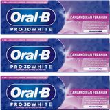 Karahanbey Oral-B Pro 3D White Canlandıran Ferahlık Diş Macunu 75 ml 3lü Paket