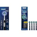 Karahanbey Oral-B Pro Serisi 1 Siyah Elektrikli Diş Fırçası, 1 Diş Fırçası Başlığı, Braun Tasarımı + Oral-B Cr