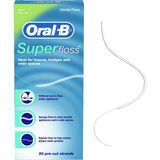 Karahanbey Oral-B Super Floss Önceden Kesilmiş Teller Diş Ipi, Nane, 50 Adet