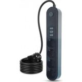 Karahanbey Orret Home 10A Akım Korumalı Uzatma Kablosu 4 Priz 3 USB Girişli 2 Metre Çoklu Priz, Termal Korumal