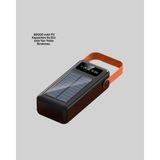 Karahanbey Powerbank Solar Fenerli Çoklu Kablolu Taşınabilir Şarj Aleti