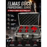 Karahanbey Pro Kutu 6 Parça Elmas Kaplı Panç Seti 20-65 mm Mermer Granit Seramik Delme Panç
