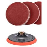 Karahanbey Rayno Profesyonel Cırtlı Zımpara Seti - 115 mm Avuç Taşlama (Spiral) Uyumlu Zımpara Tabanı ve (20 A