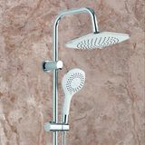 Karahanbey Robot Tepe Duş Seti Takımı Shower Yağmurlama Kare Banyo Masaj Duş Başlığı Sistemi Beyaz Krom