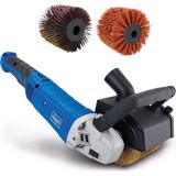 Karahanbey Scheppach MRS1300 Yumuşak Başlatmalı ve 1300 W Gücünde Saten Makinesi, Pirinç, Zımpara Şeridi ve Na