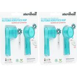 Karahanbey Steriball Şarjli ve Pilli Diş Firçalari Için Hijyenik Diş Firçasi Koruma Kabi-2'li Turkuaz x 2 (2 P