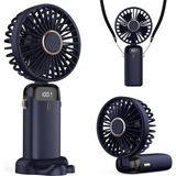 Karahanbey Taşınabilir USB Vantilatör, 4200MAH Şarjlı El Tipi Fan, LED Ekranlı, 3'ü 1 Arada El/boyun/masa Fanı