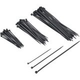 Karahanbey Tek-Iş Plastik Kablo Bağı Cırt Kelepçe Set 100 mm - 150 mm - 250 mm x 2.5 mm Siyah (20 Şer Adet x 3