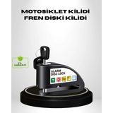 Karahanbey Titreşim Sensörlü Alarmlı Motosiklet Disk Kilidi 14MM Çelik Çift Kilitleme - 0 - 200 ml - 001-Renkli