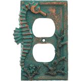 Karahanbey Top Brass Denizatı Denizatı Sahil Sanat Dekoru - Elektrikli Kapak Duvar Plakası Bronz/verdigris Kap