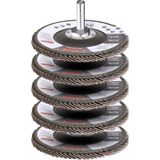 Karahanbey Ugr 6 Parça Metal Ahşap Flap Disk ZIMPARA115MM Set Matkap Aparatı