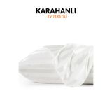 karahanlı tekstil 2'Lİ ÇİZGİLİ SATEN PAMUKLU YASTIK KILIFI 50 X 70 CM