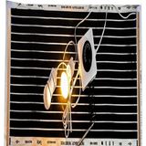 KarahisarKuluçka 25X80 Çift Duylu Analog Termostatlı Sarı Renkli Isı Ampüllü Full Set Karbon Film Isıtıcı