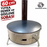Karahisarlı 60 cm Davul Soba - Yufka, Gözleme, Ekmek Pişirme Sobası - Odun Sobası - .