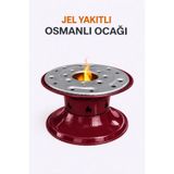 Karahisarlı Metal Jel Yakıtlı Osmanlı Ocağı – Geleneksel Osmanlı Ocağı Isıtıcı – Kahve, Çay ve Sunum Ocağı
