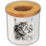 Karakalem Kedi Baskılı Kalemlik Kalem Kutusu