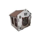 Karakoç Eğitim Araçları Ahşap Kedi Evi Kulübesi Tasma Isimliği Hediye 5 Mm Mdf