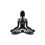 Karakoç Eğitim Araçları Ahşap Meditasyon Yoga Duvar Süsü Om Nameste Dekoratif Siyah Tablo Metal Değildir