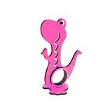 Karakoç Eğitim Araçları Dinazor Ahşap Dekoratif Kumbara 40 Cm Pembe