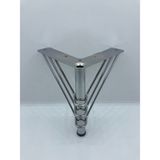 Karakoç Metal, 15*12*12 cm , Koltuk, Baza, Ünite, Mobilya Ayağı ( 4 Adet) - 15 CM - Krom