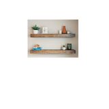 Karaköse Ahşap Masif Ahşap 2"li Dekoratif Duvar Rafı Çiçeklik Banyo Düzenleyici Mutfak Düzenleyici 75x9x4 Cm