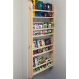 Karaköse Ahşap Montessori Kitaplık Çocuk Odası Eğitici Kitaplık Bebek Odası Ahşap Duvar Rafı 120x60 Cm