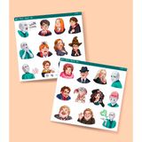 Karakter Emoji Seti 2 Li Sticker Set Harry Potter Karakterleri Emoji Süsleme Parlak Etiket Çıkartmaları Telefon Etiketi