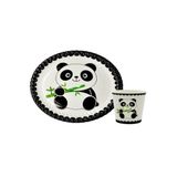 Karakterli Tabak Bardak Set 8 Li, Panda