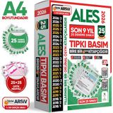 Karakutu Yayınları 2026 ALES ÖSYM Tıpkı Basım EN EKONOMİK Çıkmış Soru 25li Deneme Paketi Video/PDF Çözüm Türkiye Geneli