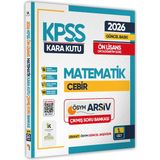Karakutu Yayınları 2026 KPSS Önlisans/Ortaöğretim Matematik Kara Kutu Cebir 1. Cilt ÖSYM Çıkmış Soru Bankası Çözümlü