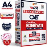 Karakutu Yayınları 2026 MEB-AGS ÖABT Türk Dili ve Edebiyatı Öğretmenliği ÖSYM Tıpkı Basım 13lü Deneme Paketi Cevaplı