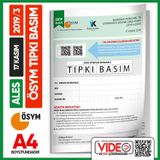 Karakutu Yayınları ALES 2019/3 Kasım ÖSYM Tıpkı Basım Çıkmış Soru Deneme Kitapçığı Video/PDF Çözümlü Türkiye Geneli