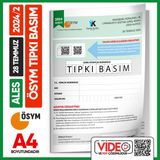 Karakutu Yayınları ALES 2024/2 ÖSYM Tıpkı Basım Çıkmış Soru Deneme Kitapçığı
