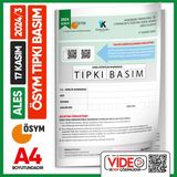 Karakutu Yayınları ALES 2024/3 ÖSYM Tıpkı Basım Çıkmış Soru Deneme Kitapçığı video ve Dijital Çözümlü Türkiye Geneli Değerlendirme