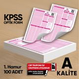 Karakutu Yayınları KPSS (Gy-Gk) Deneme Sınavları için 100 Adet Optik Form Mesleki Hazırlık