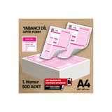 Karakutu Yayınları Yabancı Dil (YÖKDİL, YDS ve YDT) Deneme Sınavları İçin 500 Adet Optik Form