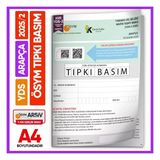 Karakutu Yayınları Yds Arapça 2025/2 Yabancı Dil Sınavı Ösym Tıpkı Basım Çıkmış Soru Deneme Kitapçığı (E-Yds Uygun)