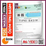 Karakutu Yayınları YDS İngilizce 2024/2 ÖSYM Tıpkı Basım Çıkmış Soru Deneme Kitapçığı Yeni Baskı Video Çözümlü Türkiye Geneli