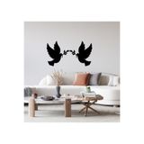 karalar ahşap 3 mm MDF Kuş Duvar Dekoru 50x30 cm - Zeytin Dalı Taşıyan Güvercin Dekoru Salon Yatak Odası Ofis Duvar Süsü