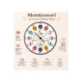 karalar ahşap Montessori Çocuk Odası Eğitici Ahşap Duvar Saati