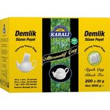 Karali Çay Karali Alternatif Jumbo Demlik Poşet Çay 200x30 Gr Siyah Çay İçeriğiyle Yüksek Dem Oranı