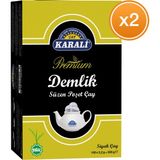 Karali Çay Premium Demlik Poşet Siyah Çay 100'lü x 2 Paket