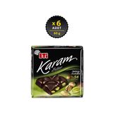 Karam %54 Kakaolu Antep Fıstıklı Bitter Çikolata 60 G X 6 Adet