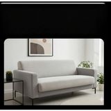 Karamanlı Home Ekonomik 2 Li Jakarlı Kaydırmaz Koltuk Örtüsü Set Pamuklu Garantili 180 x 215 cm özel kaydırmaz kumaş taban sünger veya silikon yok - Açık Gri
