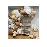 Karamel Ten Beyaz Pastel Renk Balon Zinciri 70 Adet+5 mt balon zinciri