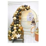 Karamel-Ten-Çikolata Kahve-Gold Renk Balon Zinciri 70 Adet+5 mt balon zinciri