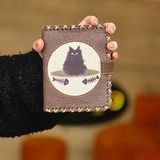 Karamık Figürlü Küçük Cüzdan Etnik Bohem Retro Style - Kahve - 00Kahverengi