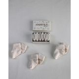 Karamila 3'lü Set Bebek Bambu Çorap -Baby Bamboo Socks - Yenidoğan Çorap - 6 - 12 Ay - Krem - Krem